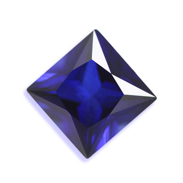 Princess Cut Synthetic Blue Sapphire Loose Gemstones